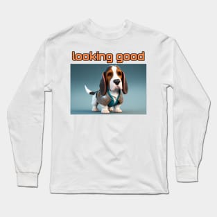 Basset Hound - Looking Good and dressed for success Long Sleeve T-Shirt